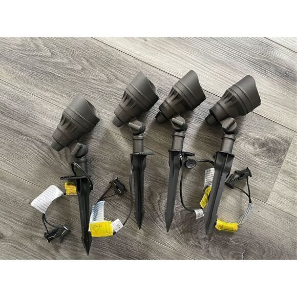 Hampton Bay 20 V LED Color Changing Flood Light Adjustable Head Black 4-Pack NEW - Picture 3 of 5